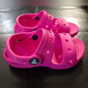 Kids Toddlers 8 Pink Sandal Crocs Brand New